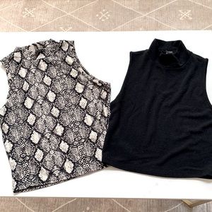 Sleeveless high neck tops